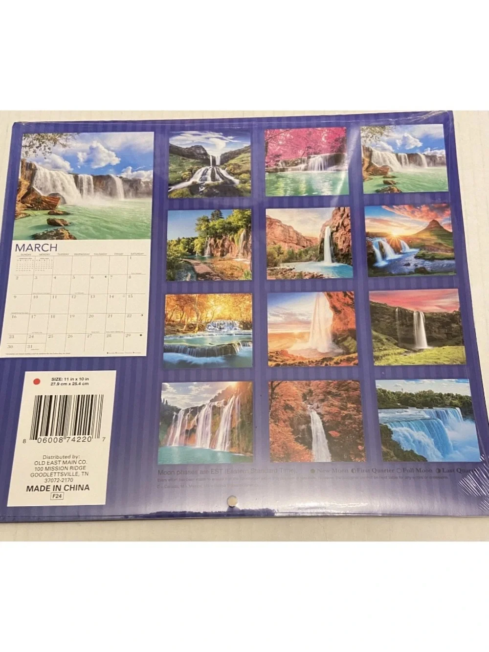 2025 Waterfall Photos Wall Calendar 16 Month 11 x 10 Sealed New.